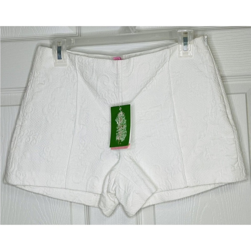 Lilly Pulitzer White Textured Shorts